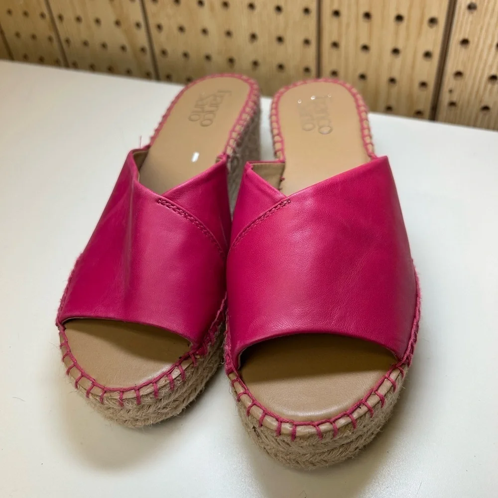 Franco Sarto Pinot Espadrille Wedge In Hot Pink